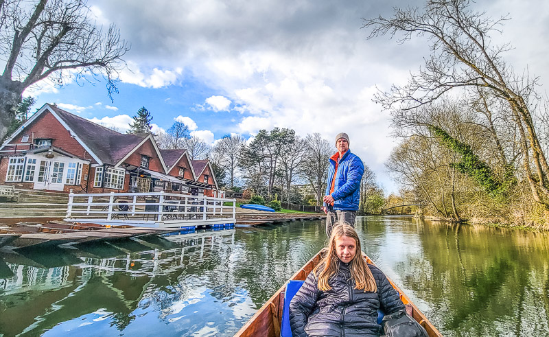 Punting on the Cherwell River, Oxford, England