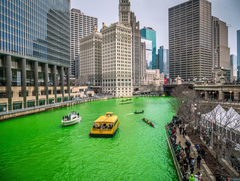 St Patrick's Day Green Chicago River (1)