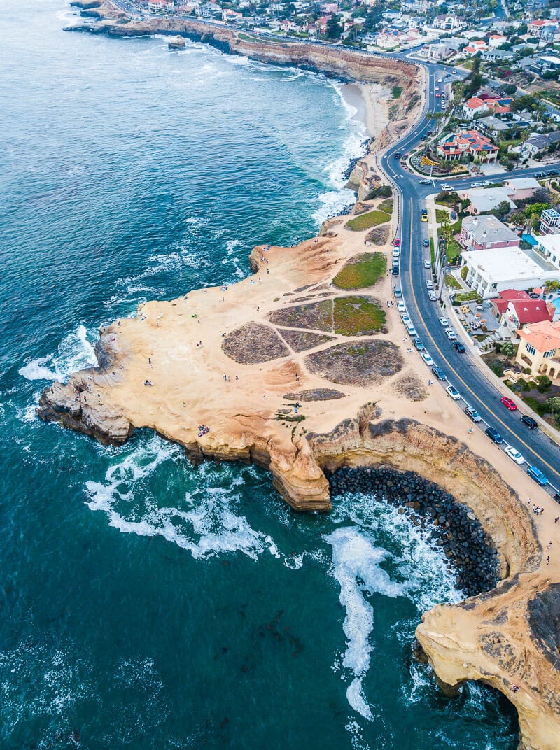 Sunset Cliffs in San Diego. 