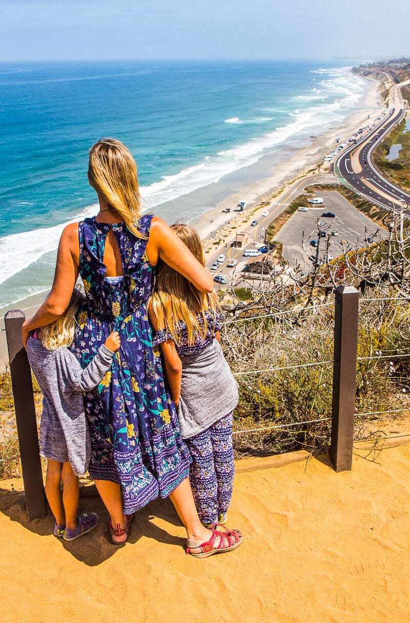 family Hiking in Torrey Pines State Reserve in San Diego 