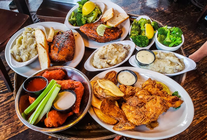 plates of food on a table