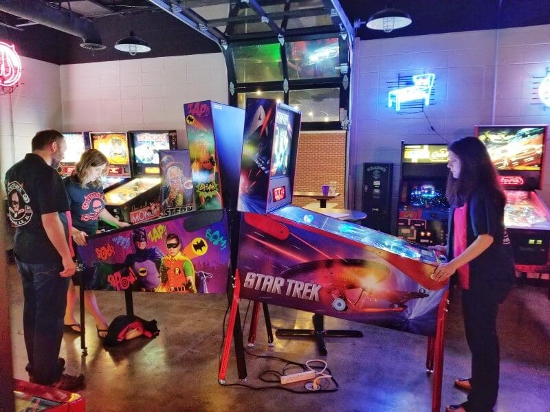 people playing pinball Campus 805 Huntsville Alabama (1)