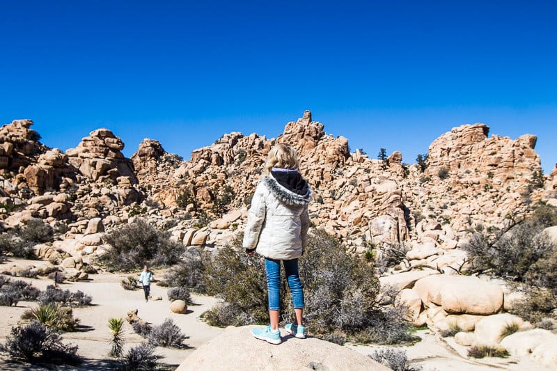 girl on rocks on Hidden Valley Trail