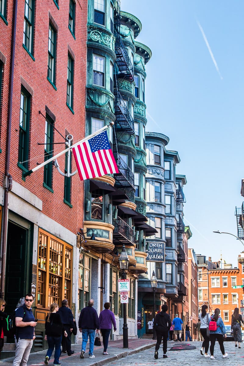 the historic North End neighborhood in Boston