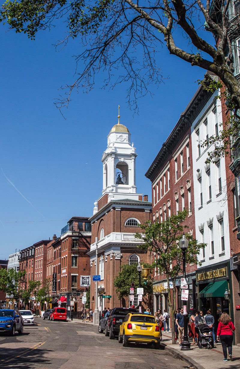 The historic North End neighborhood in Boston