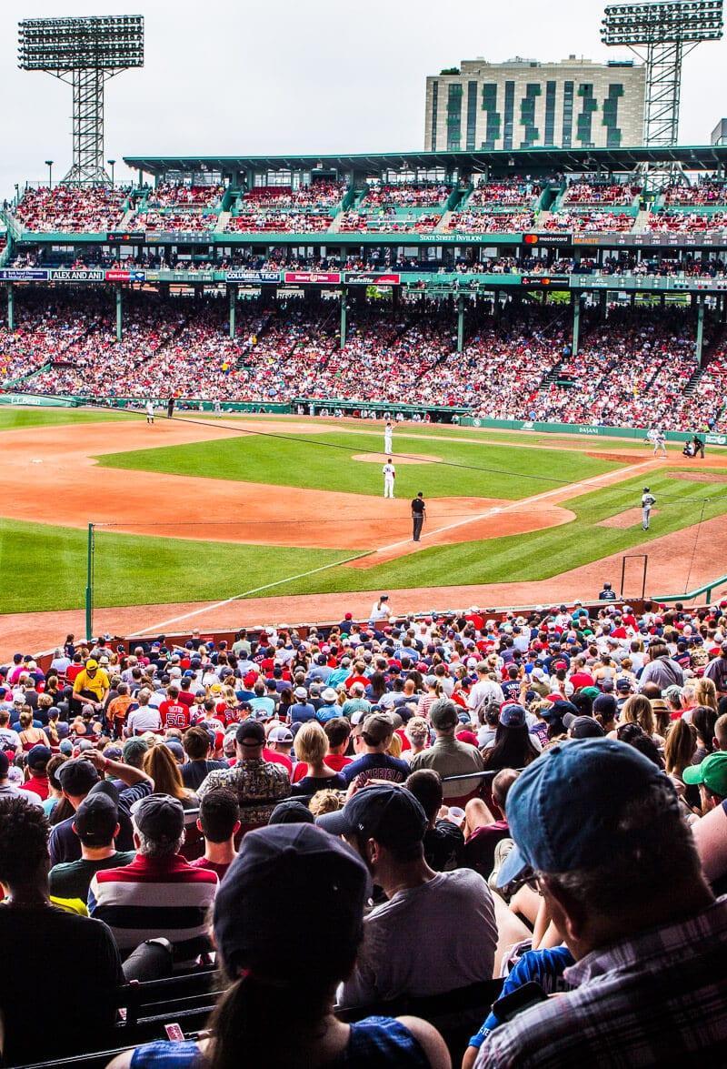 Watching the Boston Red Sox play at Fenway Park