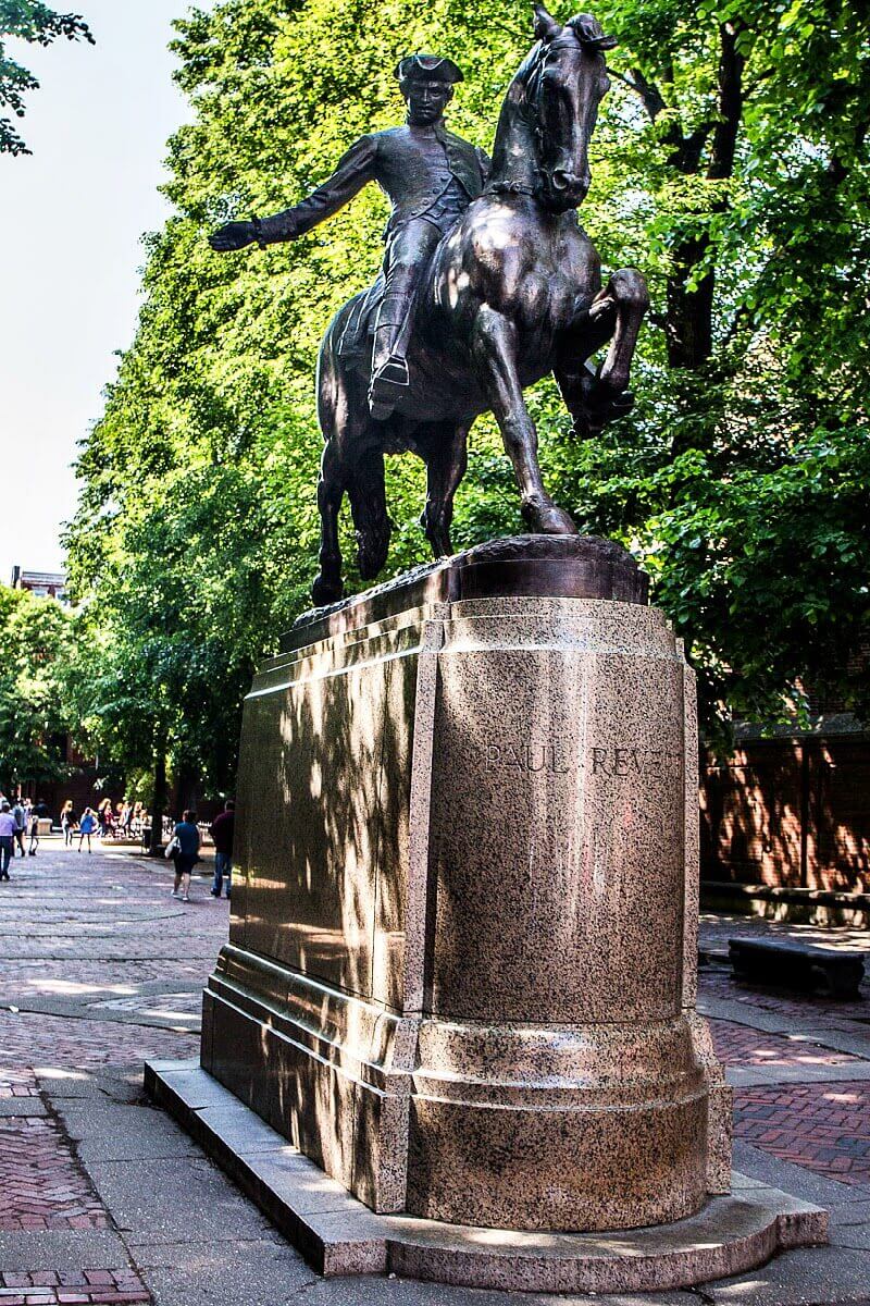 Paul Revere Statue in Boston -