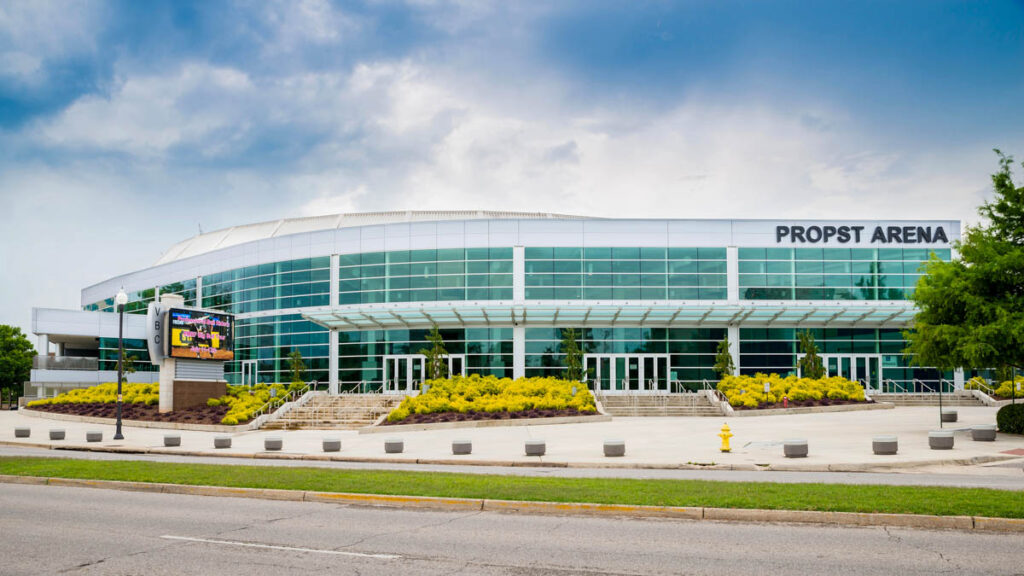 exterior of probst arena huntsville