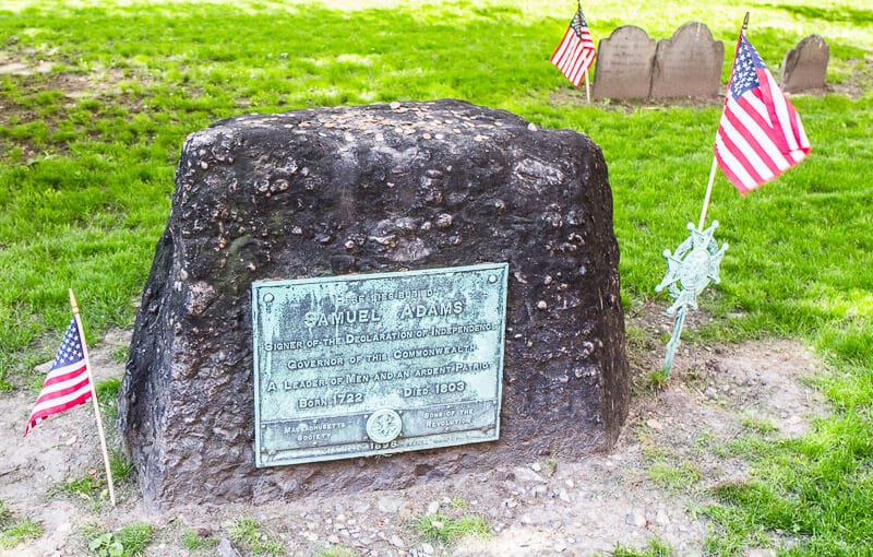 Samuel Adams tomb in Boston