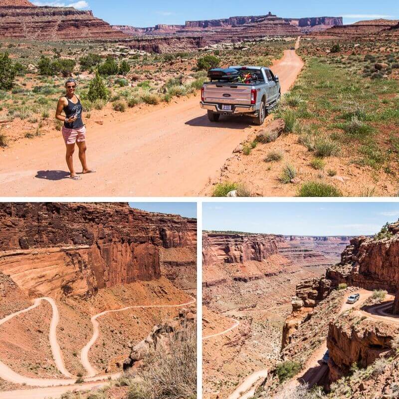 people walking in a canyon