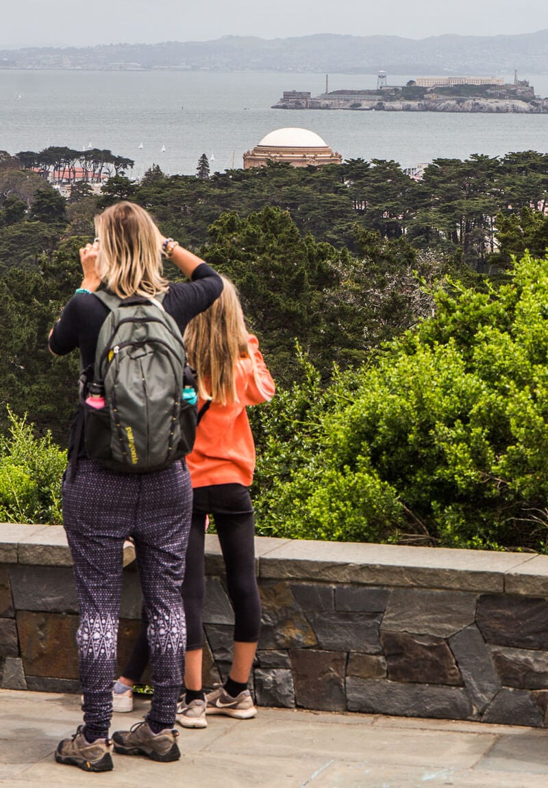 View of the Alcatraz from the Presidio