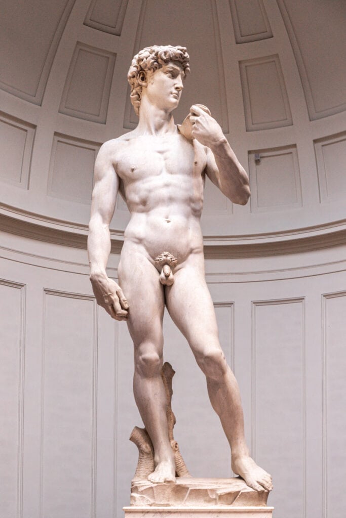 full frontal of statue of david